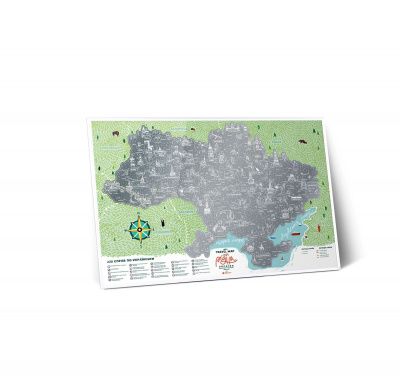 Скретч карта "Travel Map Моя Рідна Україна" (тубус)